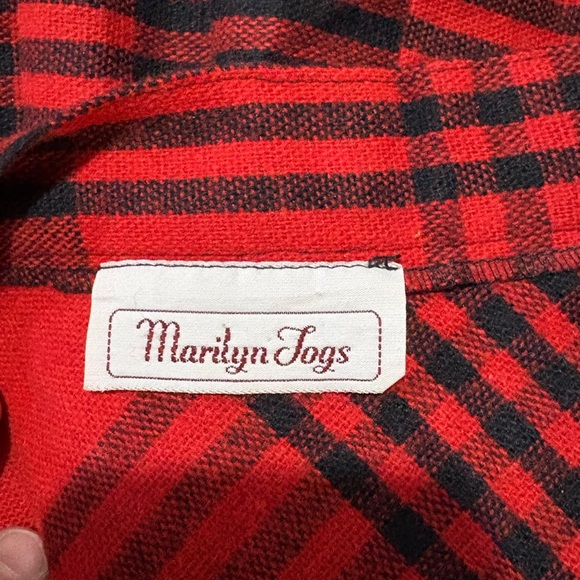 Vintage Marilyn Togs Red and Black Midi A-line Pleated Skirt - Picture 6 of 8